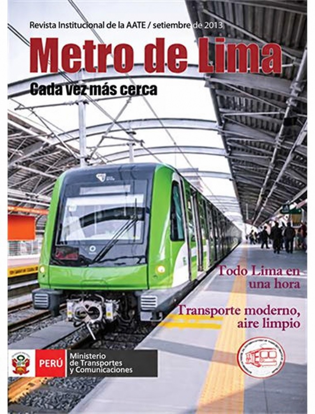 Portada de la revista institucional Metro de Lima